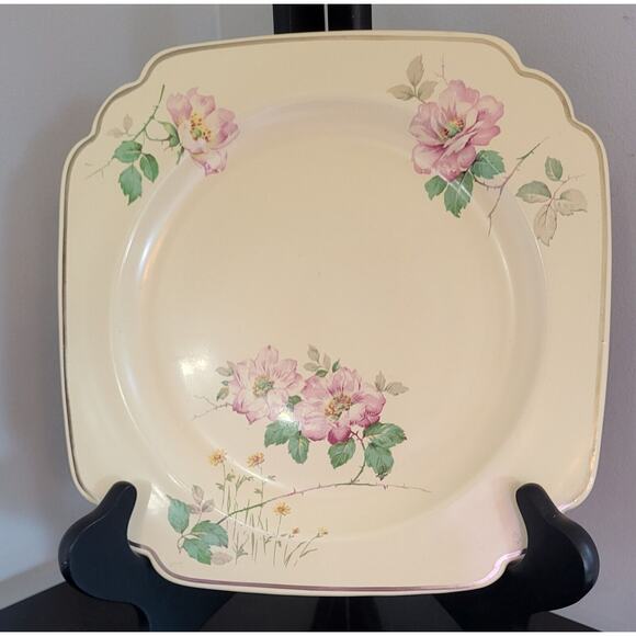 Vintage Homer Laughlin Briar Rose Salad Plate 7 3/4", Undamaged, Rare - Picture 1 of 14